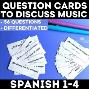 Question Cards Music from Mis Clases Locas
