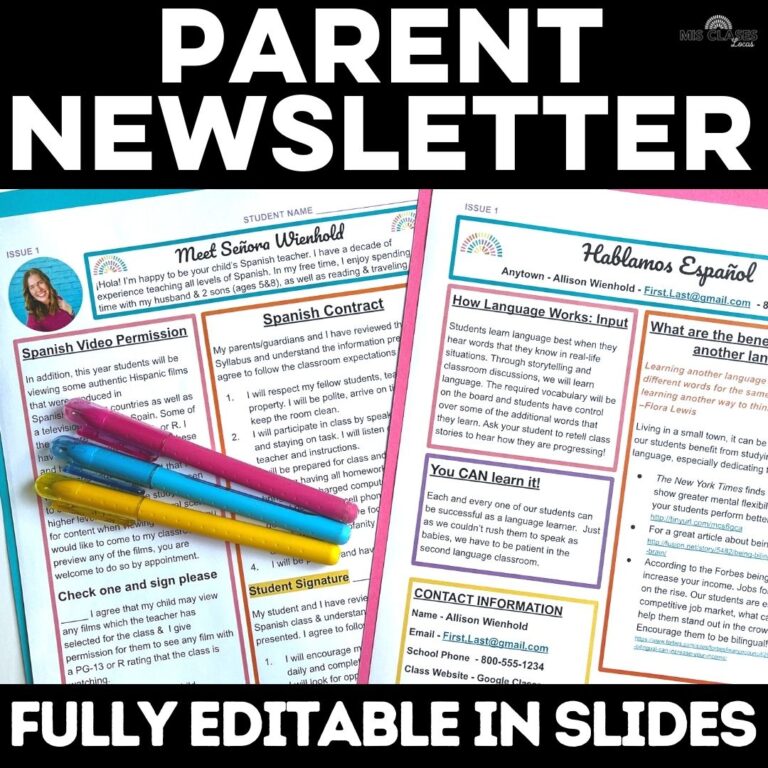 Spanish Class Parent Newsletter