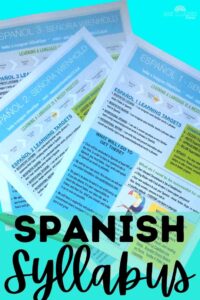 Syllabus for Spanish class