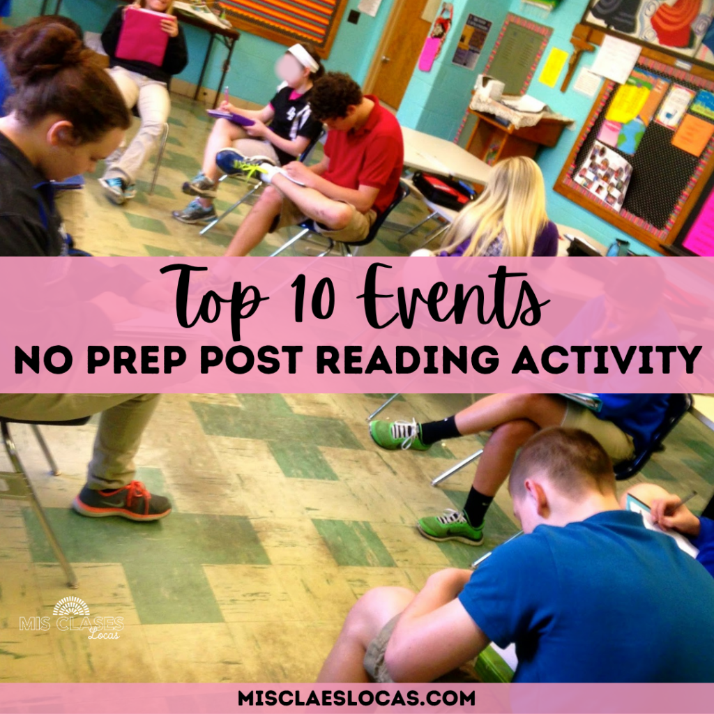 No Prep Post Reading Activities for any class - Mis Clases Locas