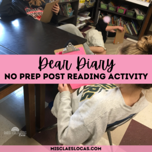 No prep post reading activities for Spanish class.