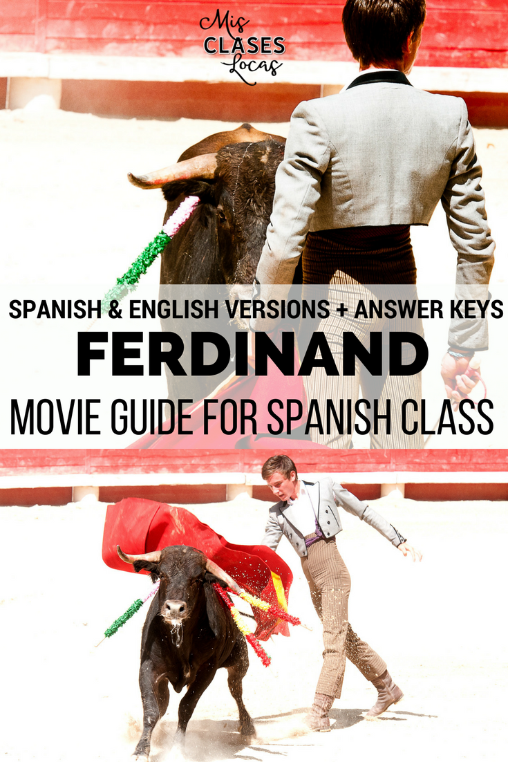 Ferdinand Movie Guide for Spanish class - to go with the novel Bianca Nieves