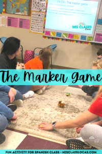 How to play the Marker Game in Spanish class shared by Mis Clases Locas