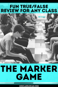 The Marker Game in Spanish class shared by Mis Clases Locas