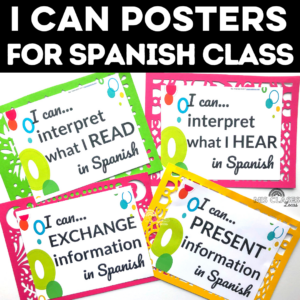 Free I can statement posters for Spanish class from Mis Clases Locas