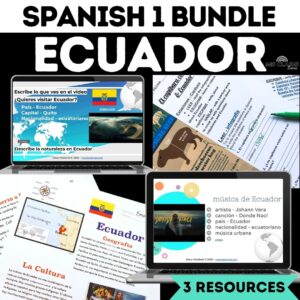 Ecuador Bundle for Spanish class from Mis Clases Locas