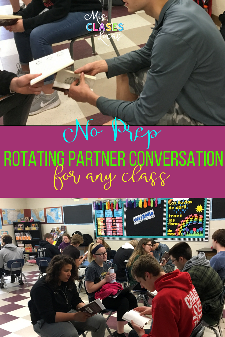 Quick Tip: Rotating Partner Conversations - a no prep way to get your students speaking Spanish