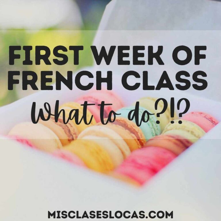 1st Week of French Class Lesson Plans