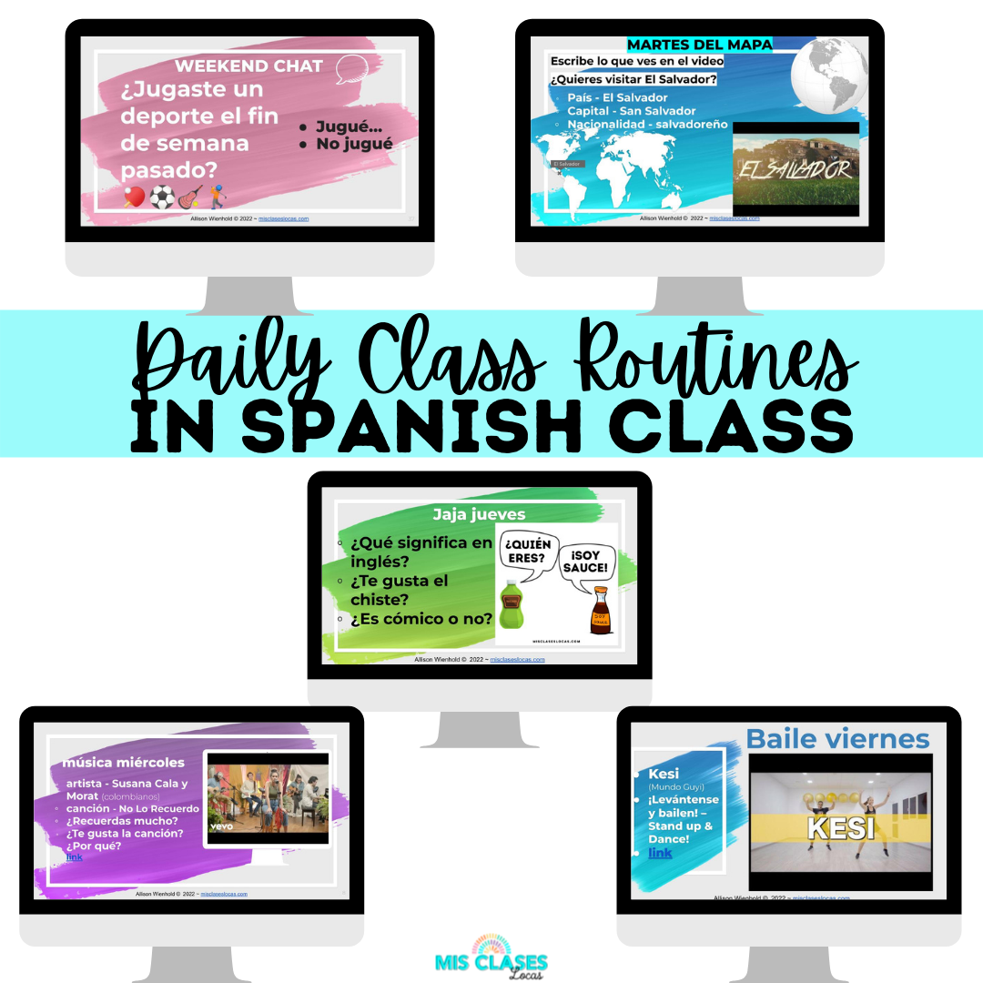 14 Spanish Class Opener Activities and My Favorite Warmup Routines • The  Engaged Spanish Classroom
