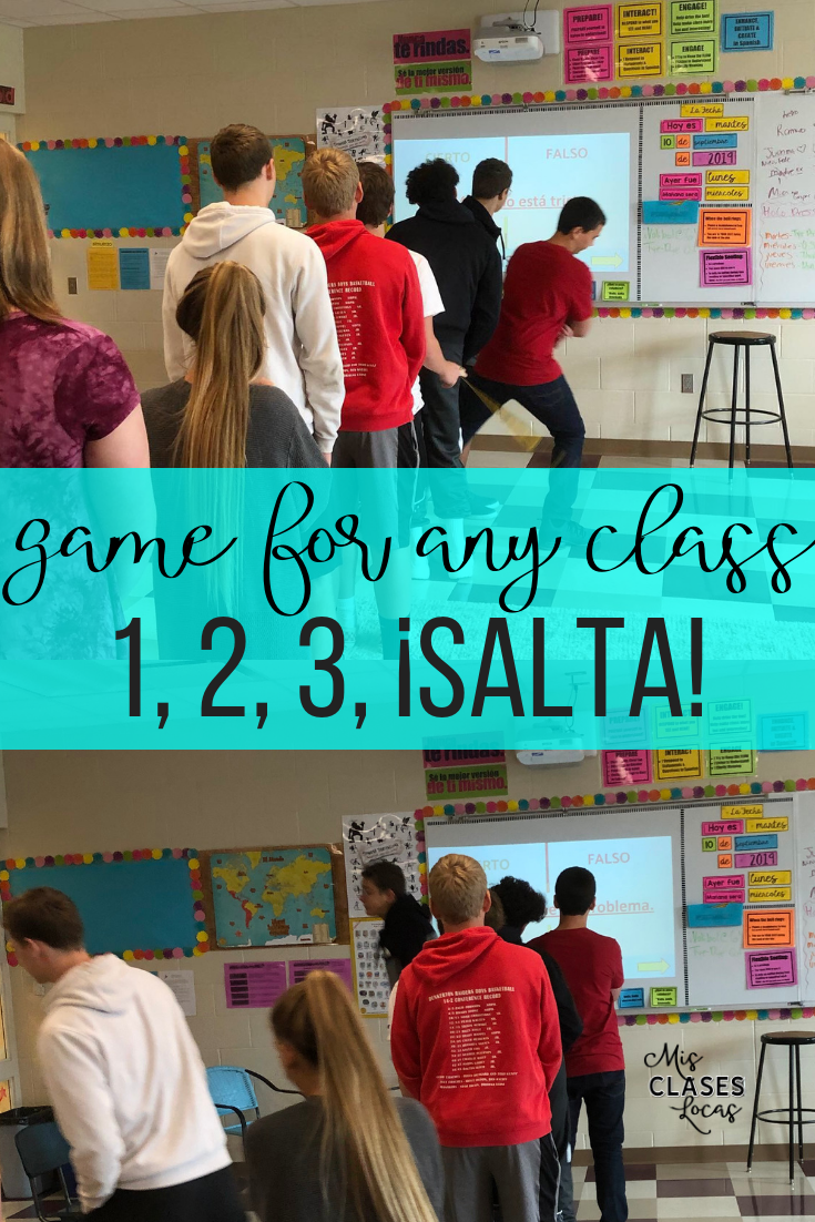 Quick Tip: 1, 2, 3, ¡SALTA! (1,2,3 Jump!) a game to get any class moving  - shared by Mis Clases Locas