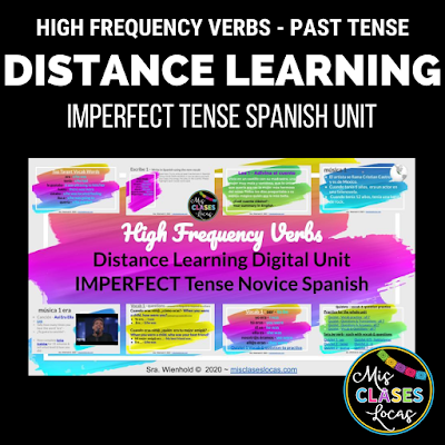 High Frequency Verbs distance learning unit in Imperfect Tense - from Mis Clases Locas