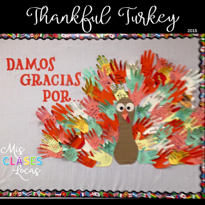 Quick Tip: Thanksgiving in Spanish Class - Thankful Turkey - Damos gracias por