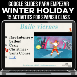 Winter Class Starters for Spanish Class from Mis Clases Locas