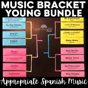 Young Music Bracket Bundle for Spanish class from Mis Clases Locas