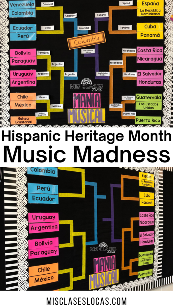 Hispanic Heritage Month Music Madness shared by Mis Clases Locas