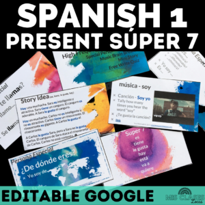 Spanish Super 7 Present Tense Unit