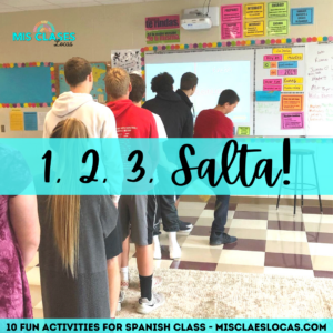1, 2, 3, Salta! - Fun Activities in Spanish class blog from Mis Clases Locas