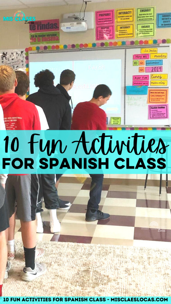 10 Fun Activities in Spanish class blog from Mis Clases Locas 