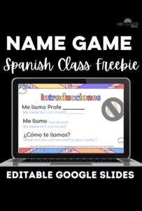 Name Game Slides Freebie from Mis Clases Locas