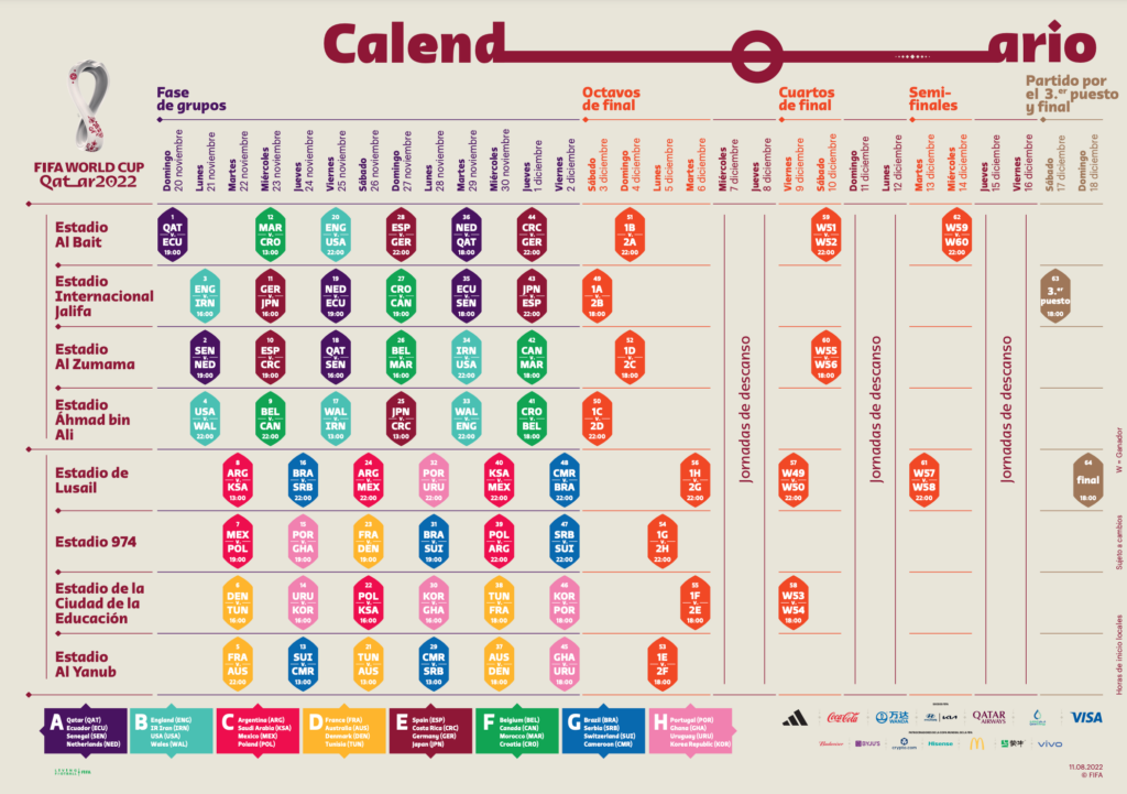 Copa Mundial Official Schedule