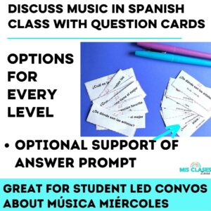 Spanish music Question Cards