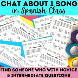 Chat about music in Spanish class from Mis Clases Locas