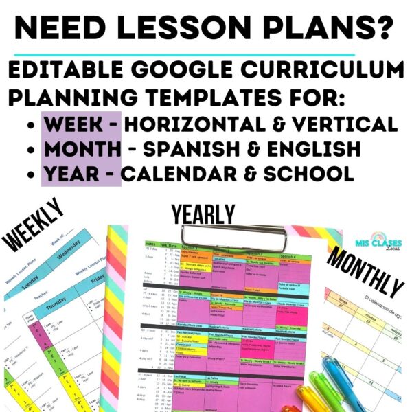 back-to-school-spanish-lesson-plan-templates-mis-clases-locas