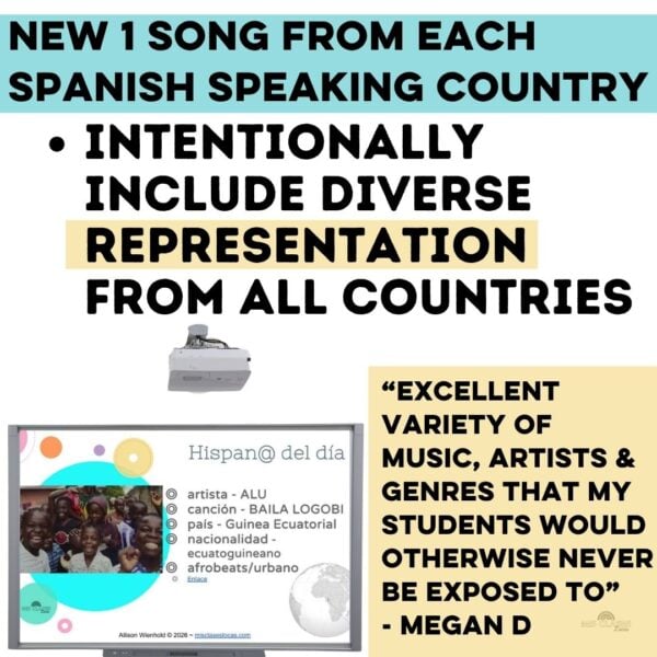 2026 Hispanic Heritage Month Spanish Music Bracket - Mis Clases Locas