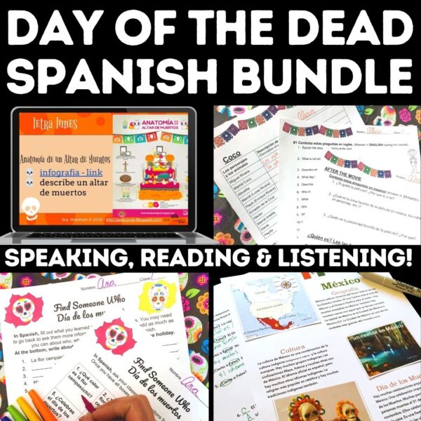 El Día de Muertos Day of the Dead BUNDLE for Spanish class from Mis Clases Locas