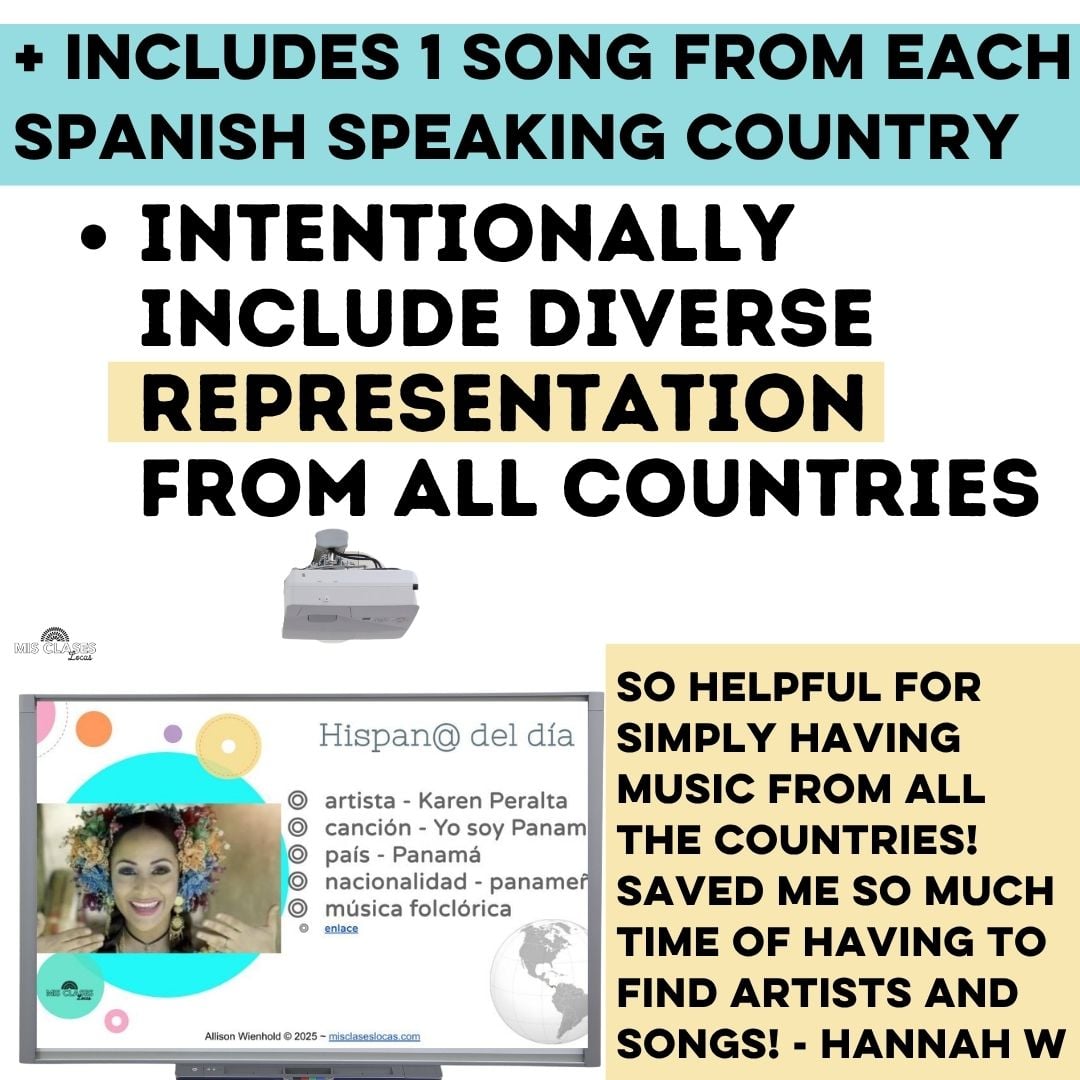 Para Empezar year of Spanish Class Routines with music from Mis Clases Locas