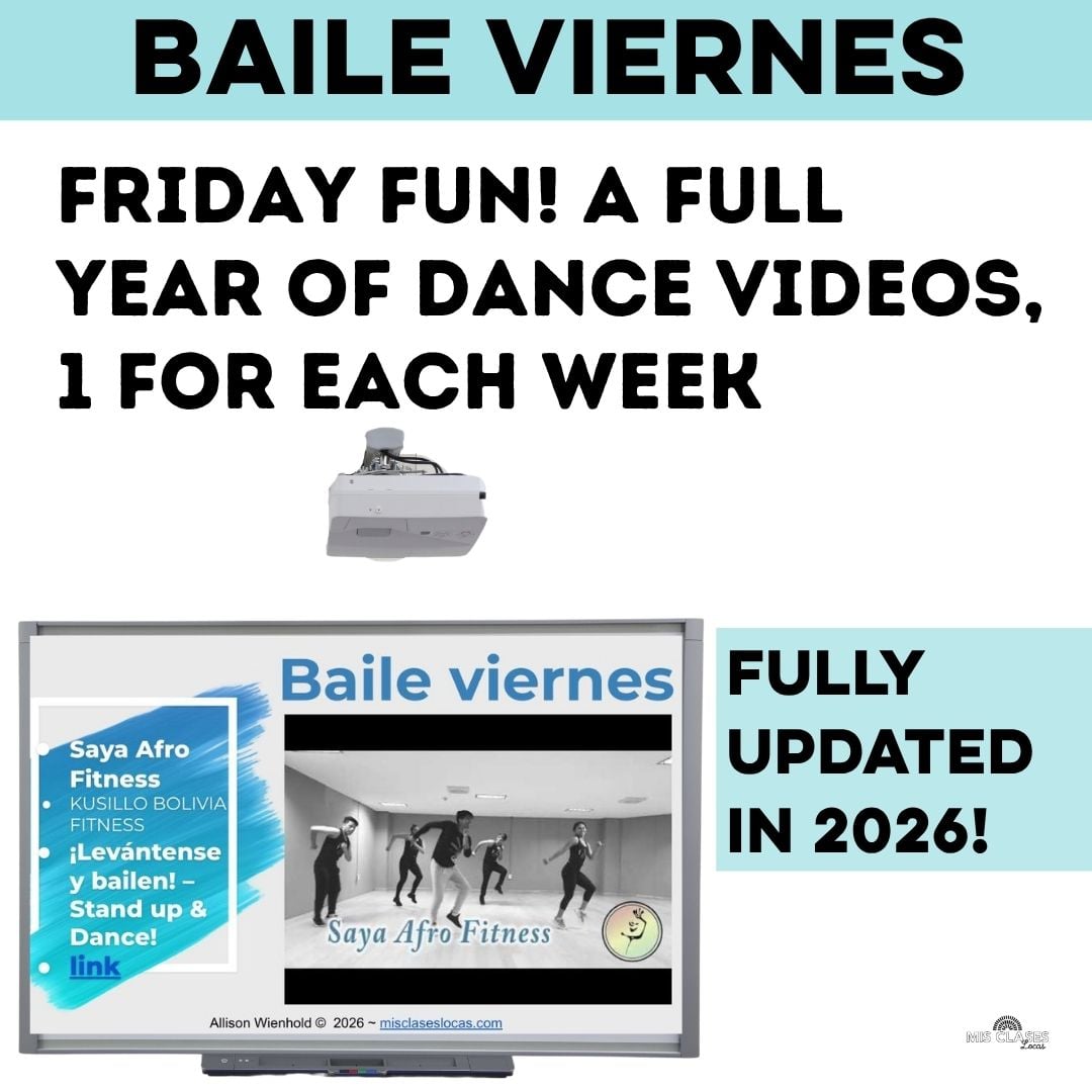 Para Empezar year of Spanish Class Routines with music from Mis Clases Locas