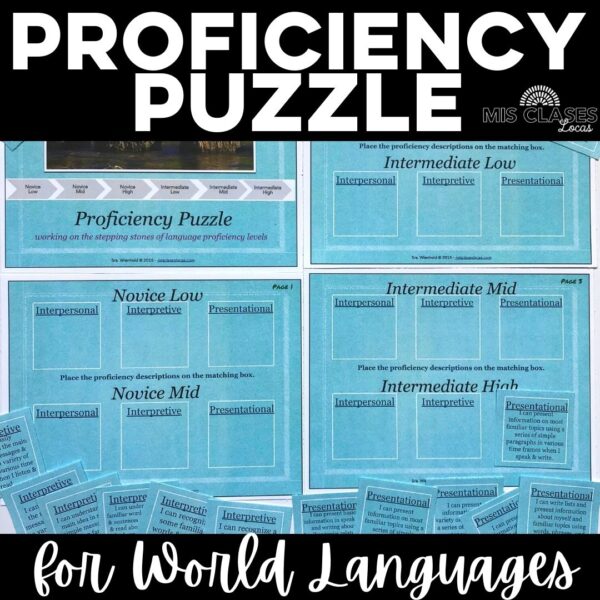 1st Day of Spanish Class Proficiency Puzzle