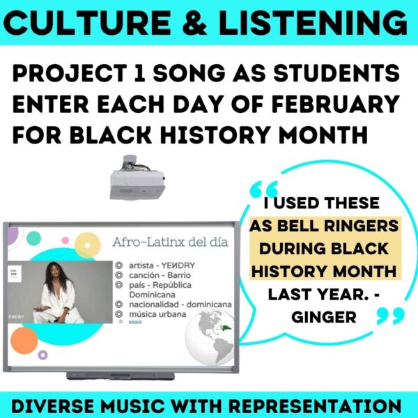 Afro-Latino Music for Spanish class 2024 Black History Month