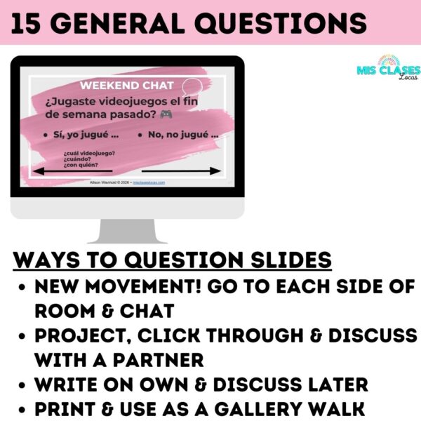 NEW Spanish Weekend Chat 2026 - Mis Clases Locas