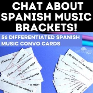 Spanish Music Conversation Cards from Mis Clases Locas
