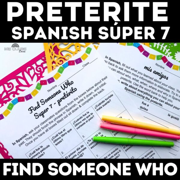 Spanish Preterite Conversation Activity