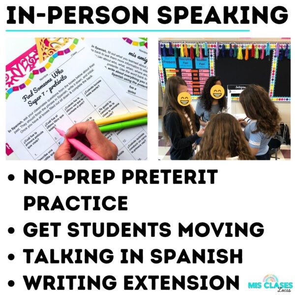 Spanish Preterite Speaking Activity