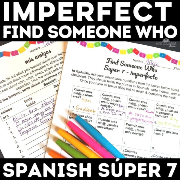 Imperfect Spanish Speaking Activity