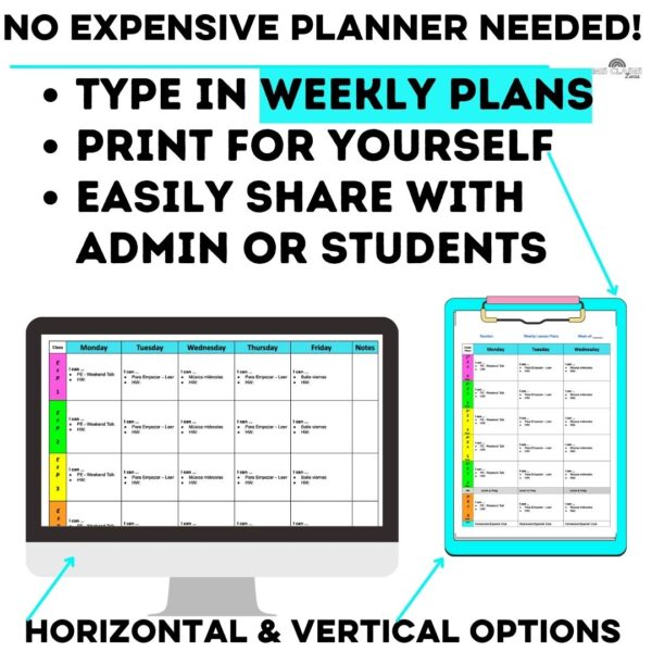 Spanish Lesson Plan Templates