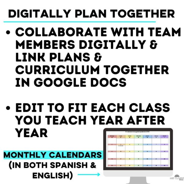 Spanish Curriculum Plan Templates