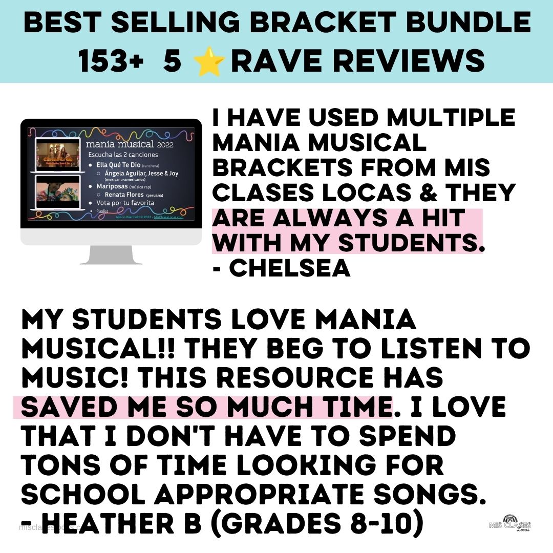 Mis Clases Locas Mania Musical Spanish Growing Music Bracket