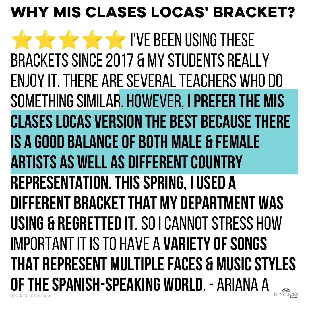 Mania Musical Spanish Growing Music Bracket from Mis Clases Locas