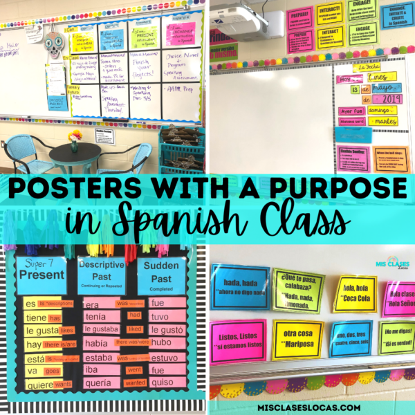 Spanish Classroom Decor Posters with a Purpose - Mis Clases Locas