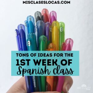 First Week of Spanish Class Activities