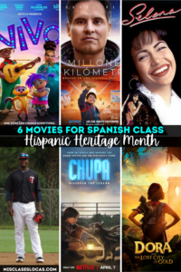 Movie for Spanish class Hispanic Heritage Month from Mis Clases Locas