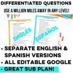 A Million Miles Away Movie Questions Worksheet Spanish - Mis Clases Locas