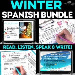Spanish Winter Holiday Bundle of Activities from Mis Clases Locas