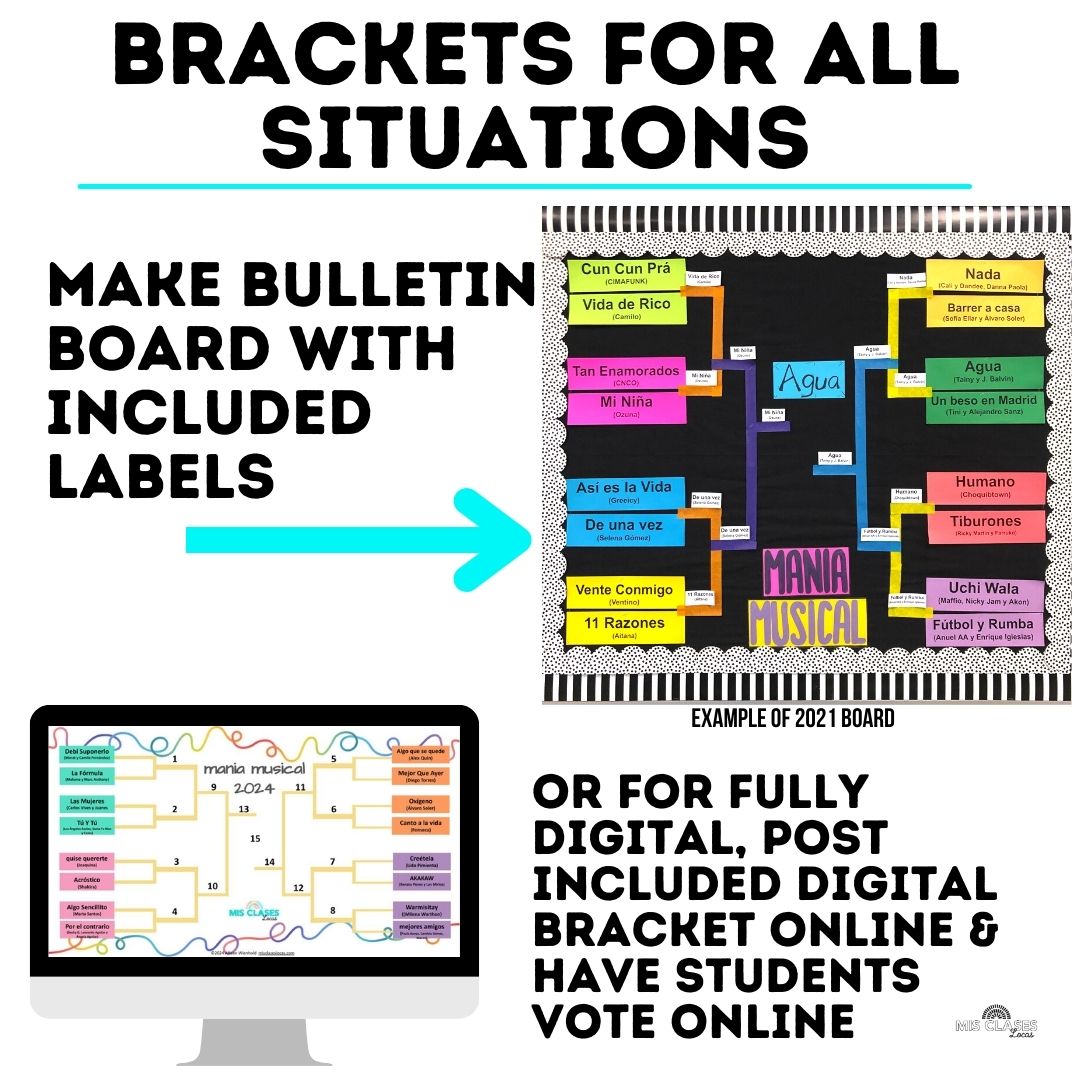 New Spanish Music Bracket Madness March Mania Musical Mis Clases Locas