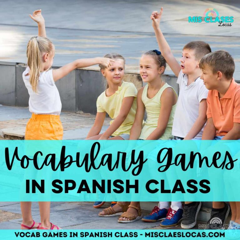Vocabulary Games in Spanish Class - no technology needed! shared by Mis Clases Locas