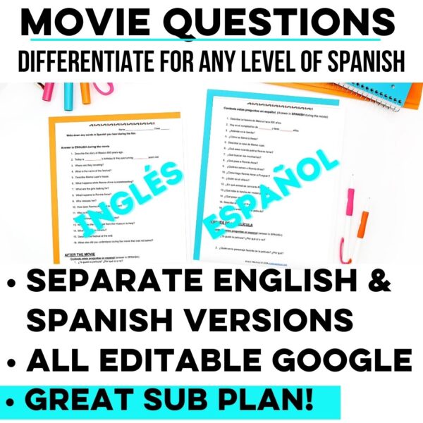 The Casagrandes Movie Questions Worksheet from Mis Clases Locas